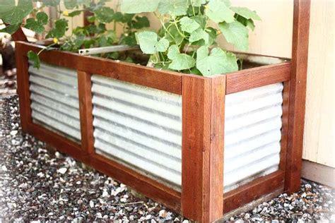 making planter box with corrugated metal|garden boxes with corrugated metal.